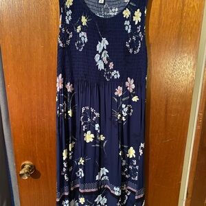 Croft & Barrow Navy Floral Maxi Dress
